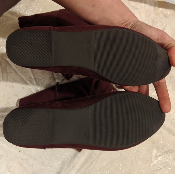 Just Fab Burgundy Boots - Picture 1 of 5